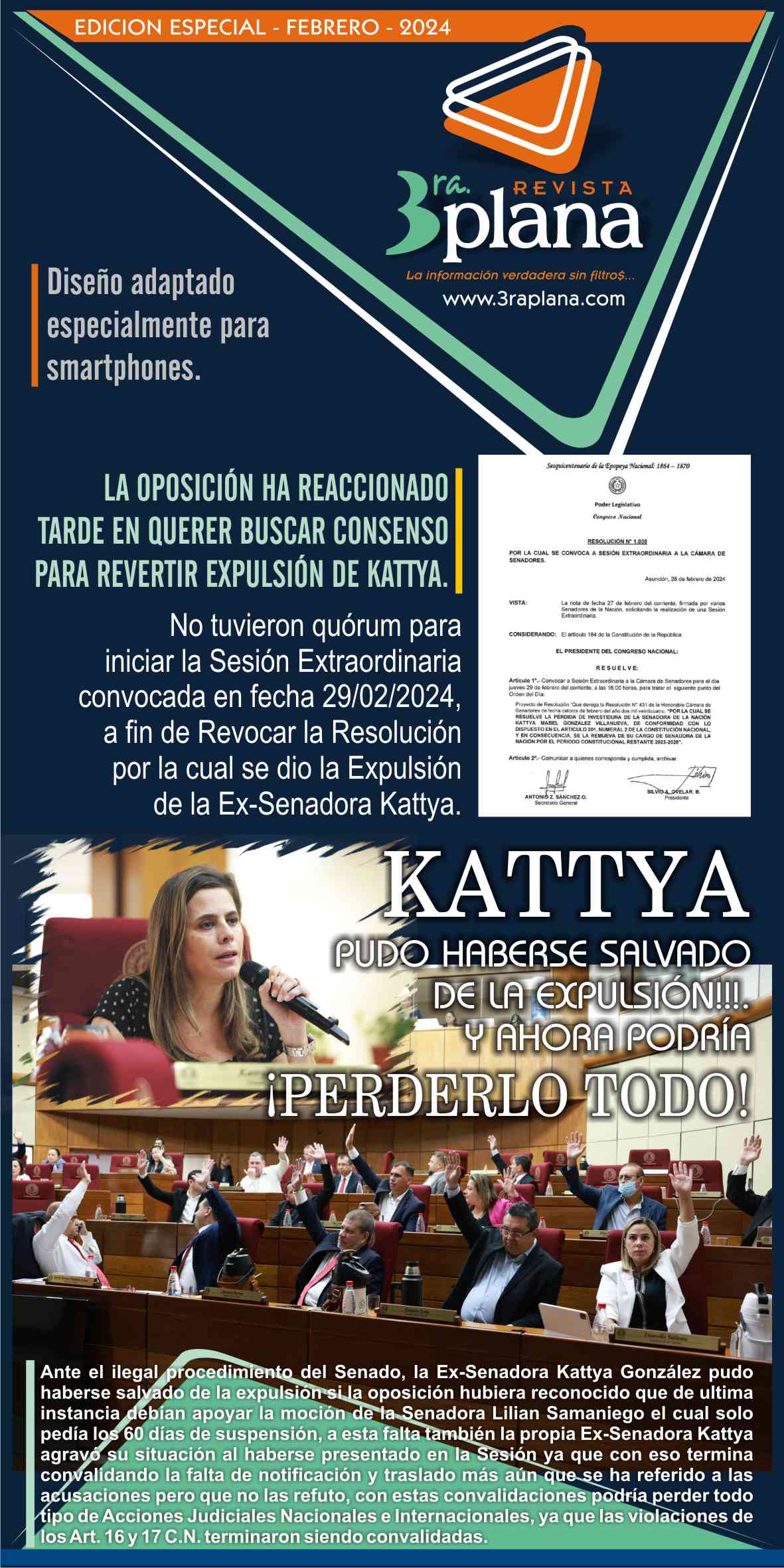 noticias de paraguay, corrupción en el senado, kattya gonzalez, perdida de investidura.