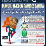 Revista 3ra. (tercera) Plana, Ministro de la Corte Suprema Manuel dejesus Ramirez Candia, Docente, Planillero